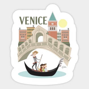 Gondola Ride in Venice Sticker